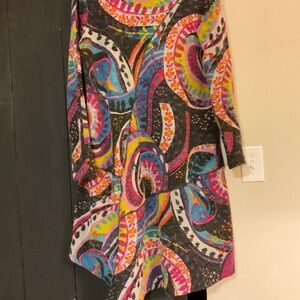 Unique multi colored asymmetrical tunic…self designed